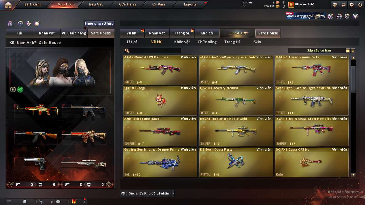 shop acc cf uy tin gia re